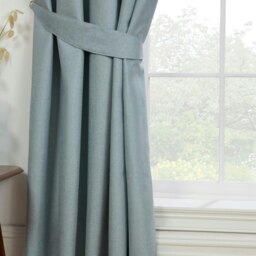 Eclipse - 100% Blackout Thermal Self-Lined Curtains - Eyelet - 100% Polyester (Duck Egg, 46''x 90'' - 117cm x 229cm (Pair)) Blue Blue