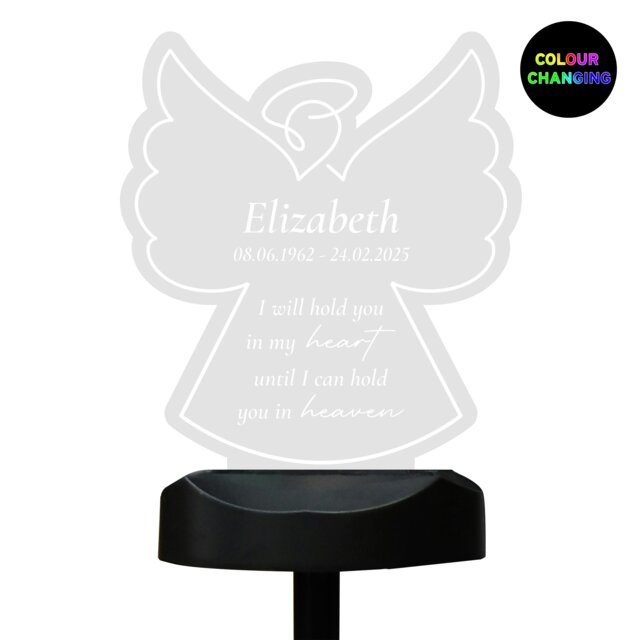 Personalised Angel Memorial Outdoor Solar Light