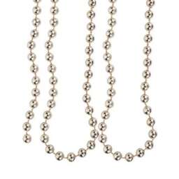 Soft Gold Christmas Bead Chain Decoration 8m