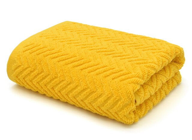 100% Cotton Chevron Towels - Canary Yellow Canary Hand towel