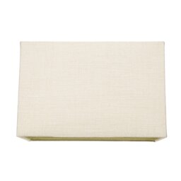Contemporary and Sleek Cream Linen Fabric Rectangular Lamp Shade 60w Maximum Cream Cream 1