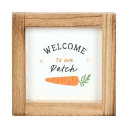 Something Different Welcome To Our Patch Wooden Framed Plaque - White/Brown - One Size