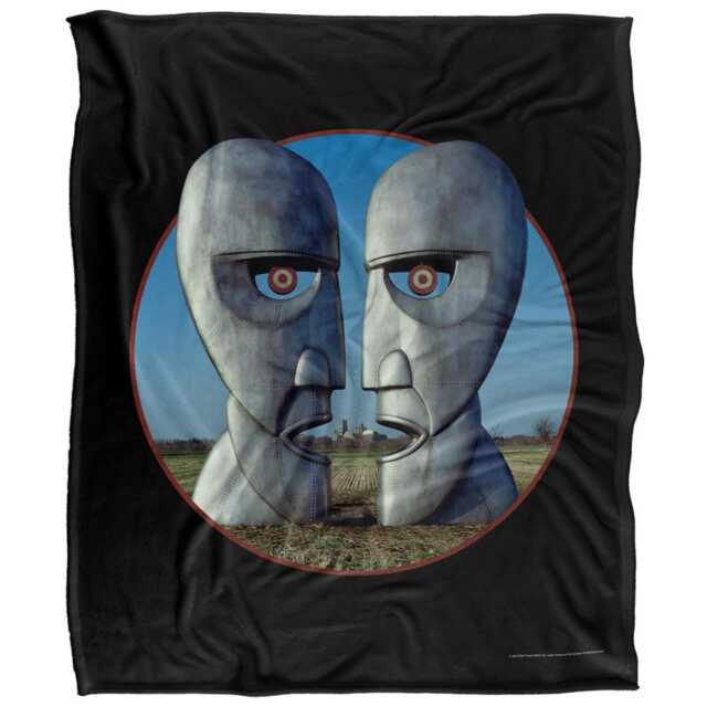 Pink Floyd Division Bell Silky Cover Supersoft Blanket Black Black/Blue One Size 1
