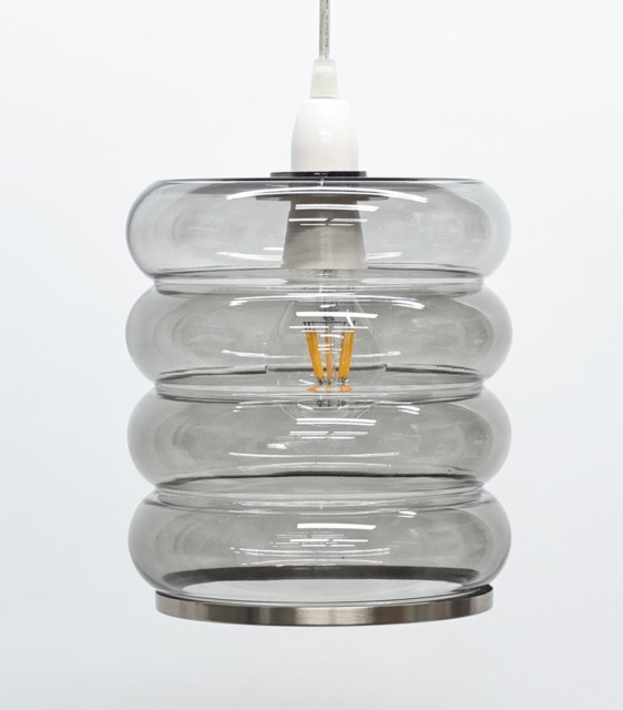 Pagazzi Cassia Smoke Glass Easy-Fit Pendant