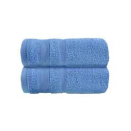 Zero Twist Egyptian Cotton Hand Towels Pack of 2 - Cornish Blue