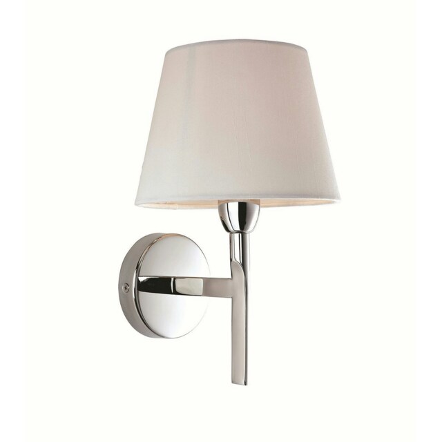 Transition 1 Light Single Indoor Wall Light Polished Stainless Steel, Cream, E14