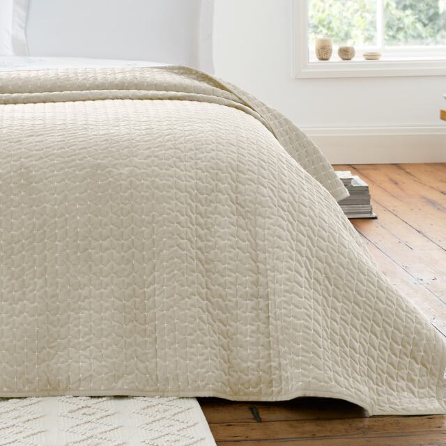 Bianca Attica Velvet Embroidered Bedspread