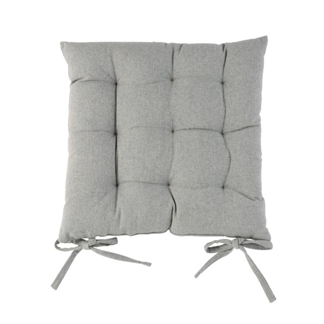 Harbour Housewares Square Garden Chair Seat Cushion - Grey Grey Grey