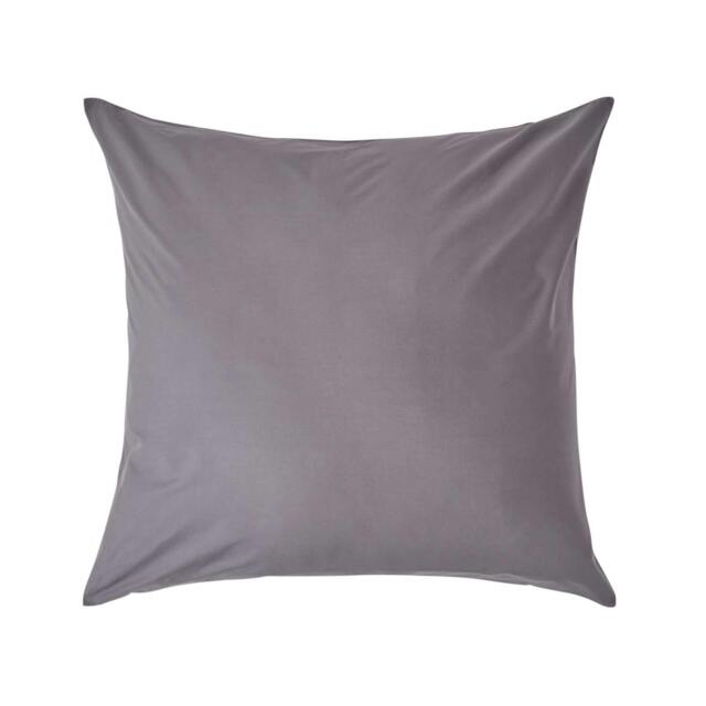 Homescapes Dark Grey European Size Pillowcase Egyptian Cotton 200 TC - 60 x 60 cm Grey