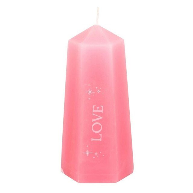Something Different Love Crystal Candle - Pink/White - One Size Pink One Size
