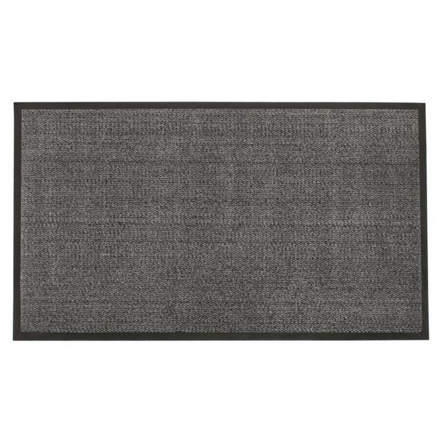 JVL Grey Black Heavy Duty Barrier Door Floor Mat, 80x140cm