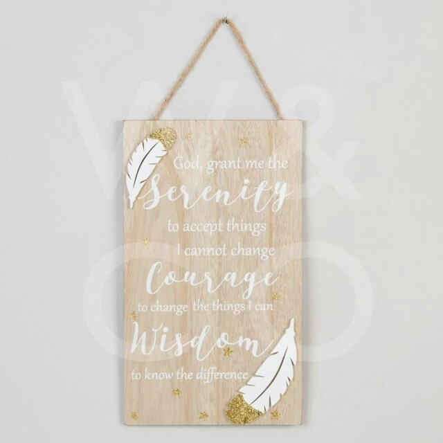 Thoughts of You Rectangle Plaque - Grant me the Serenity