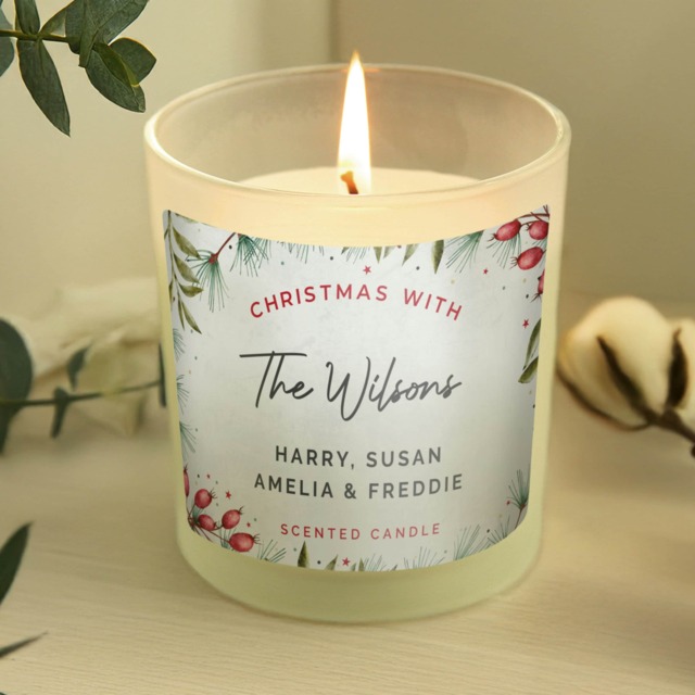 Personalised Christmas With... Scented Jar Candle Clear