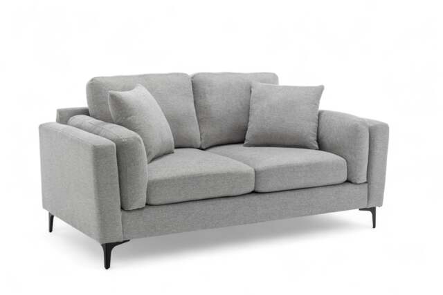 Fabric Light Grey 2 Seater Sofa MARGHERA