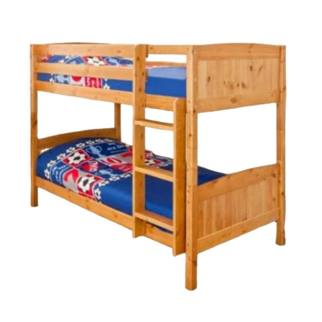 2ft6 Shorty Classic Wooden Bunk Bed In Caramel