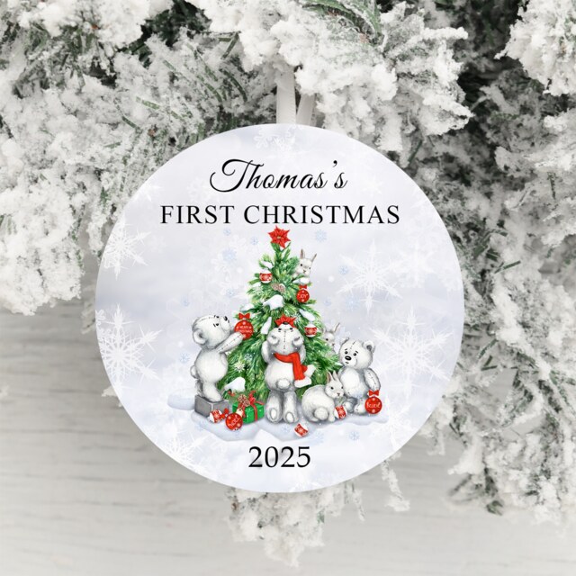 Personalised Baby's First Christmas Decoration for Baby Christmas