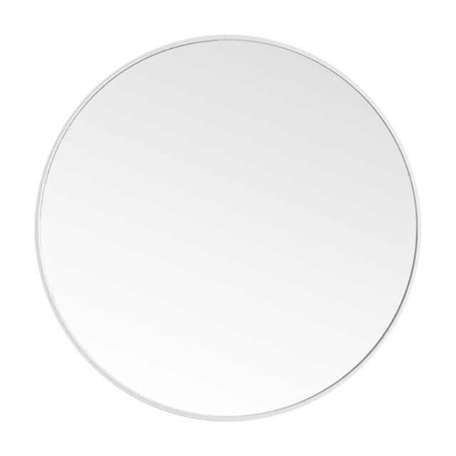 Living and Home 50cm Nordic Round Bathroom Wall Mirror White 50cm