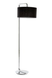 Orsina Leyna Floor Lamp with Black Fabric Shade