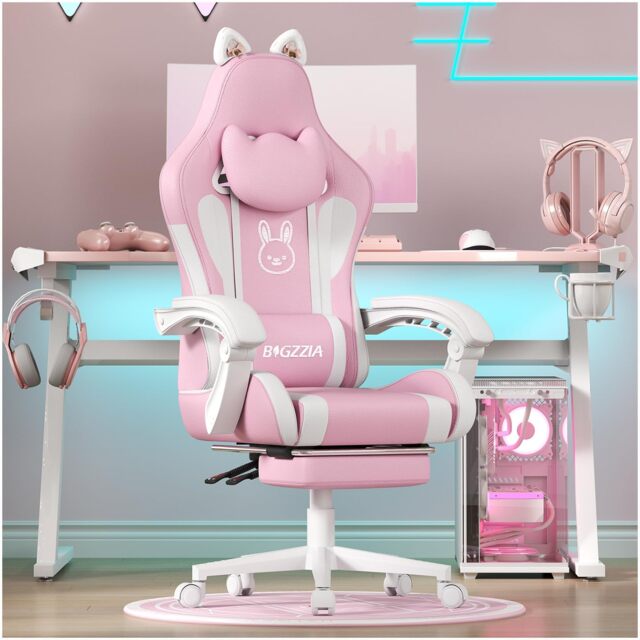 Rattantree Ergonomic Gaming Chair with Massage Support & Footrest