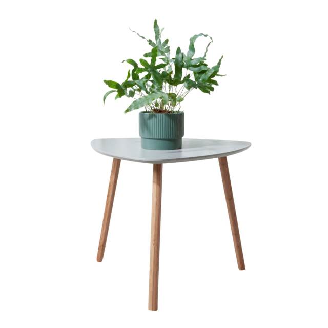 Malme Large Outdoor Side Table for Balcony & Patio in Chalk Grey White Large 1