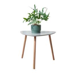 Malme Large Outdoor Side Table for Balcony & Patio in Chalk Grey White Large 1