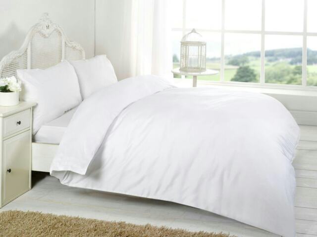 "Egyptian Cotton 16"" Fitted Sheet 200 Thread Count Light - White - Double"