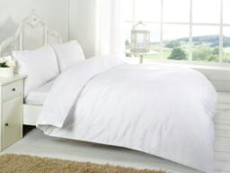 "Egyptian Cotton 16"" Fitted Sheet 200 Thread Count Light - White - Double"