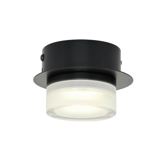 BHS Brooke LED Bathroom Dual Mount Ceiling Light Black Black 1