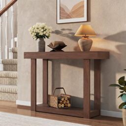 London Boutique Brown Narrow Wooden Console Table
