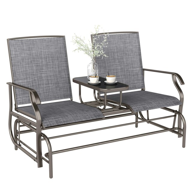 Outsunny 2 Seater Rocker Double Rocking Chair Lounger Outdoor Garden Furniture