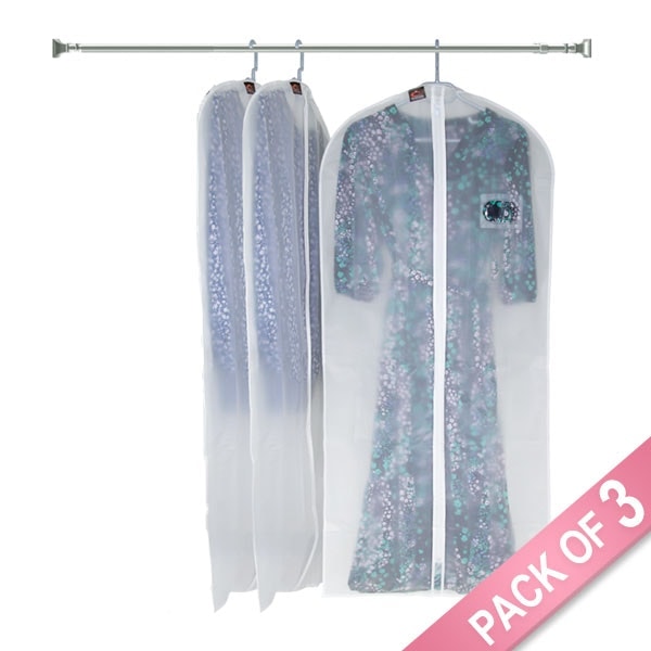 3 x Caraselle Peva Dress Cover Soft Touch Fabric (Approx. 128 x 60cms) Clear