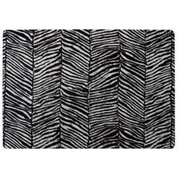 Zebra Grunge Print Rug Multi