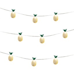 2m Solar Pineapple LED String Lights 10 Warm White Hanging Lanterns