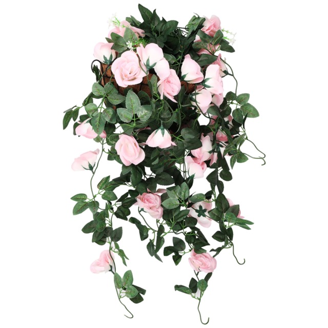 110cm Rose Flower Garland 18 Blooms Faux Silk Garland, Vine Hanging Flowers