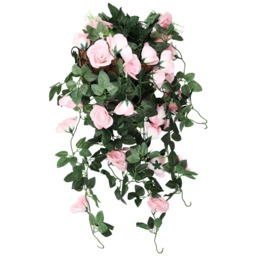 110cm Rose Flower Garland 18 Blooms Faux Silk Garland, Vine Hanging Flowers