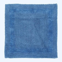 Homescapes Luxury Reversible Cotton Shower Mat - Cobalt Blue Cobalt Blue