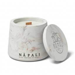 Na Pali Handcrafted Hawaiian Candle Crackling Wick Stone Jar AUTUMN ALOHA