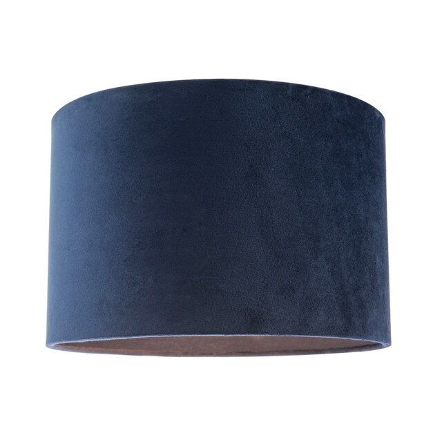 Soft Velvet Midnight Blue Fabric Round Lamp Shade for Table or Pendant Blue Midnight Blue 1