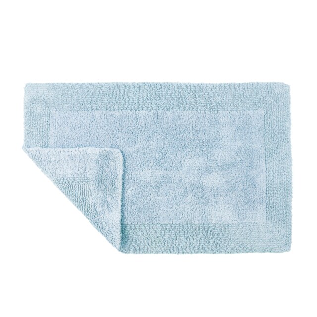 Heavyweight Reversible Bath Mat Rug 53 x 85cm - Baby Blue