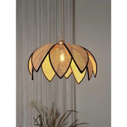 Osram Decor Rattan Lotus Pendant Ceiling Light 480mm E27 Brown 15W LED Modern
