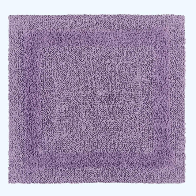 Homescapes Luxury Reversible Cotton Shower Mat - Lilac Purple Lilac