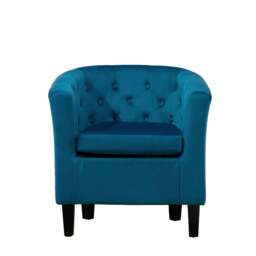 Clio Studded Velvet Tub Chair - Teal