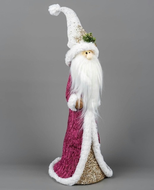 76cm Santa Burgundy Christmas Figurine