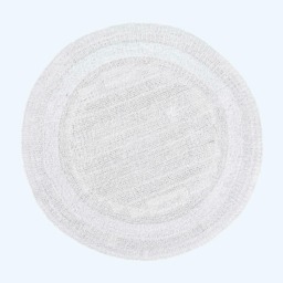 Homescapes Luxury Reversible Round Bath Mat White 80 cm