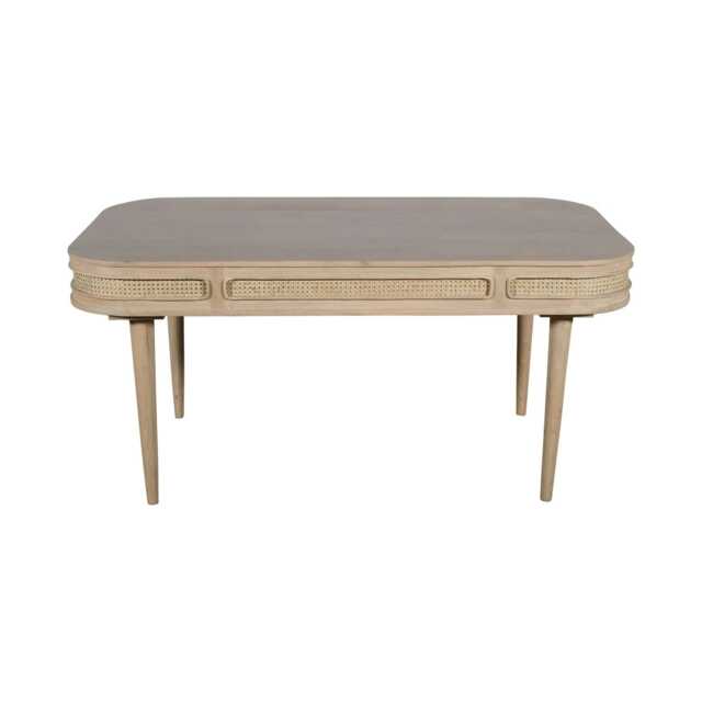 Carlester Cane And Wood Dining Table Brown