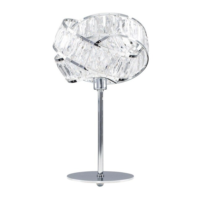 ValueLights Hudson Intertwined Silver Table Lamp Silver