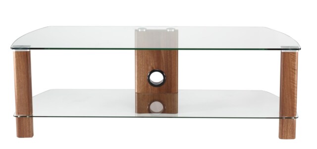Century TV-Stand Walnut Look/Glass, 1200mm Brown Walnut with clear glass 72