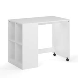 Kudl - Kids Under Desk with Built in Side Storage - MDF/Wood - L52.5 x W90 x H71 cm - White
