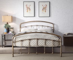 Mostyn Kingsize 5ft Antique Bronze Metal Bed Frame Bronze Hand painted antique bronze finish King