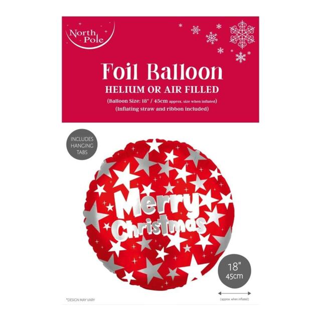 "Pack of 6 18"" Merry Christmas Foil Balloons"